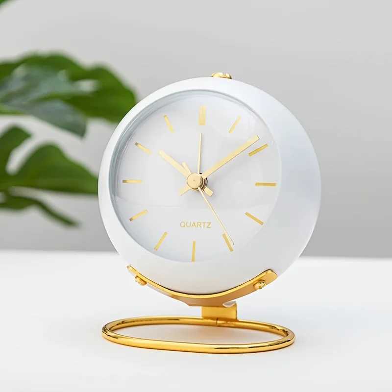 Nordic Creative Electronic Desk Clock - Minimalist Childrens Alarm Clock New Desktop Bedside Student Silent Luminous Pointer D2603181