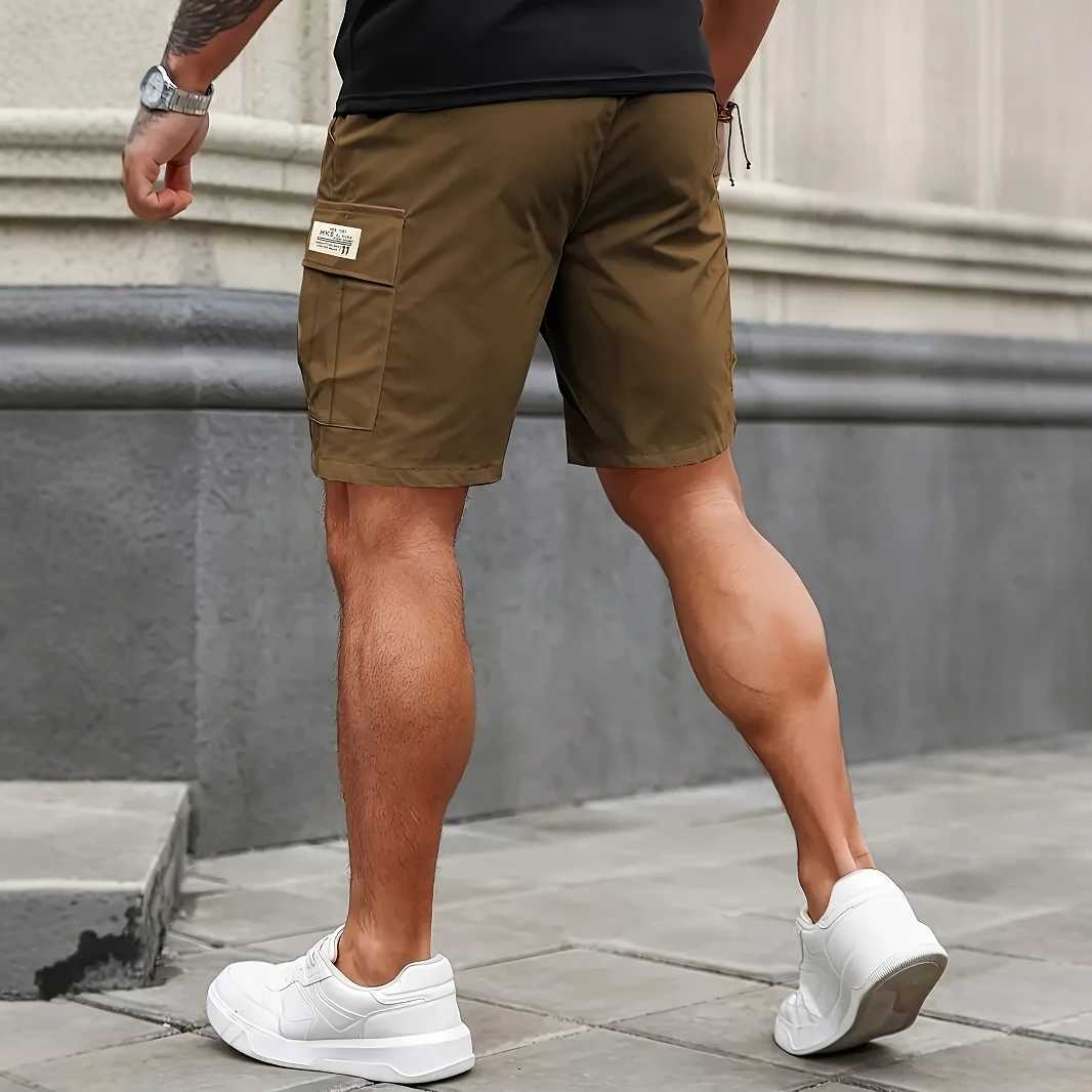 Man Cargo Shorts Casual Shorts for Outdoor Work Hiking Travel Durable Comfortable Multi Pocket Lightweight Fit M260318