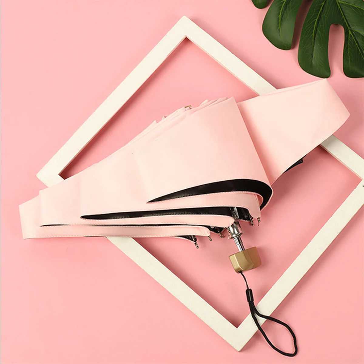 1Pc 55 Off Mini Sun Umbrella Pocket Rain Umbrella Vinyl Folding UV Ultraviolet Protection Sun Shade Pocket Parasol Capsule H260318 - view 7