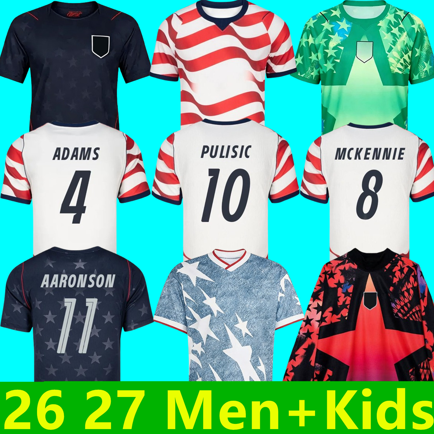 2026 World Cup PULISIC BALOGUN Football Jersey AARONSON WRIGHT ARFSTEN DEST 26 27 America Football Shirt United States Camisetas USA USMNT Fans PLAYER Men kids Kits