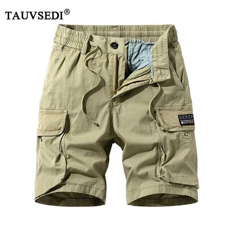 Summer Men Cotton Cargo Shorts Mens Jogger Sport Casual Beach Shorts Man Bermuda Streetwear Outdoor Fashion Shorts Pants Trouser M260318