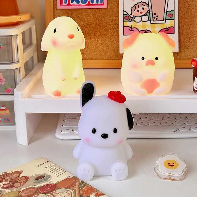 Silica Gel Night Light Bedroom Decor Lights Button Battery Powered Moonlight Cartoon Animal Lamps Children Gift Decorative Lamp H260318
