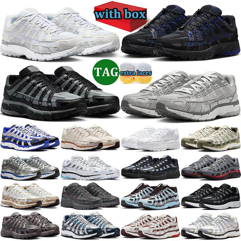 with box free shipping p6000 trainers men women designer sneakers durable runner outdoor jogging walking comfortable shoe Anthracite Smoke Grey Black