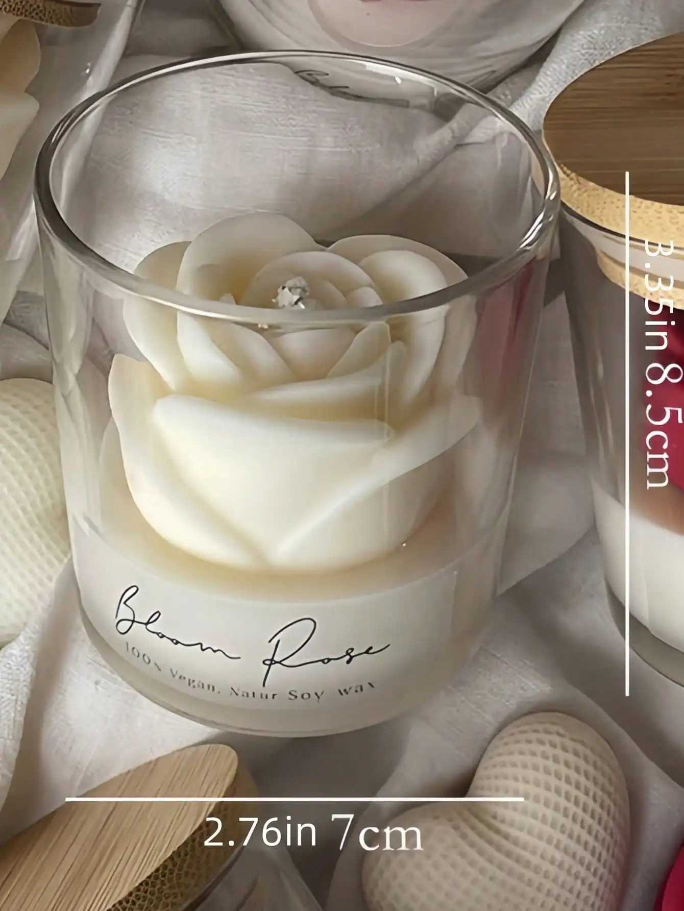 1PC Valentines Day Best-Selling Straight Cup Rose Fragrance Candle Bedroom Fragrance Atmosphere CandlePerfect Holiday Gifts D260318