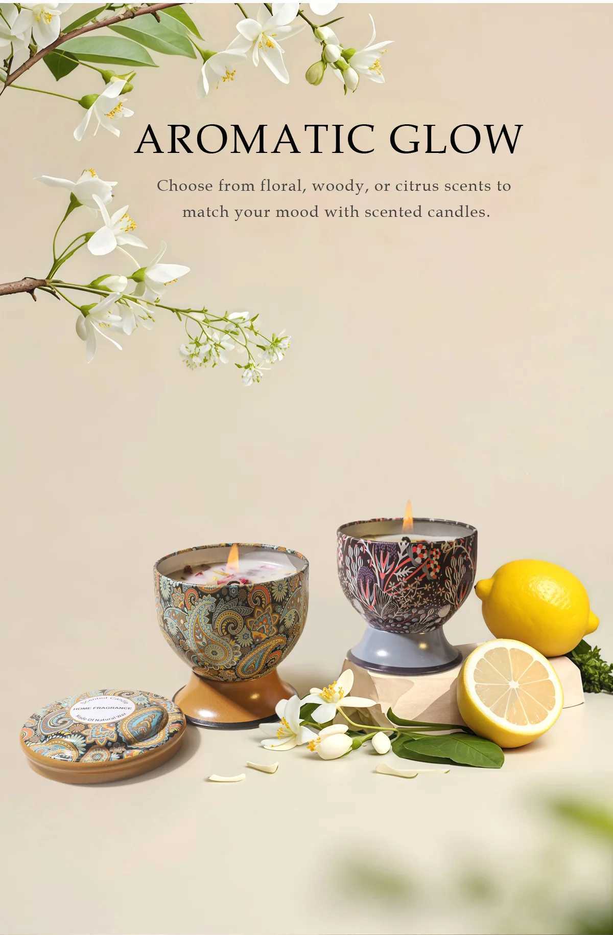 Candle Gift Set Soy Wax Aromatherapy Jar Candles in Tin Can Luxury Wedding Favors Bridesmaid Souvenir for Guests Home Decor D260318