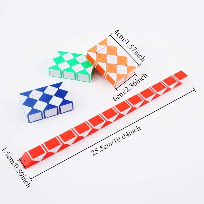 10pcs Variety folding magic cube magic snake ruler childrens birthday party educational toys school rewards H260314