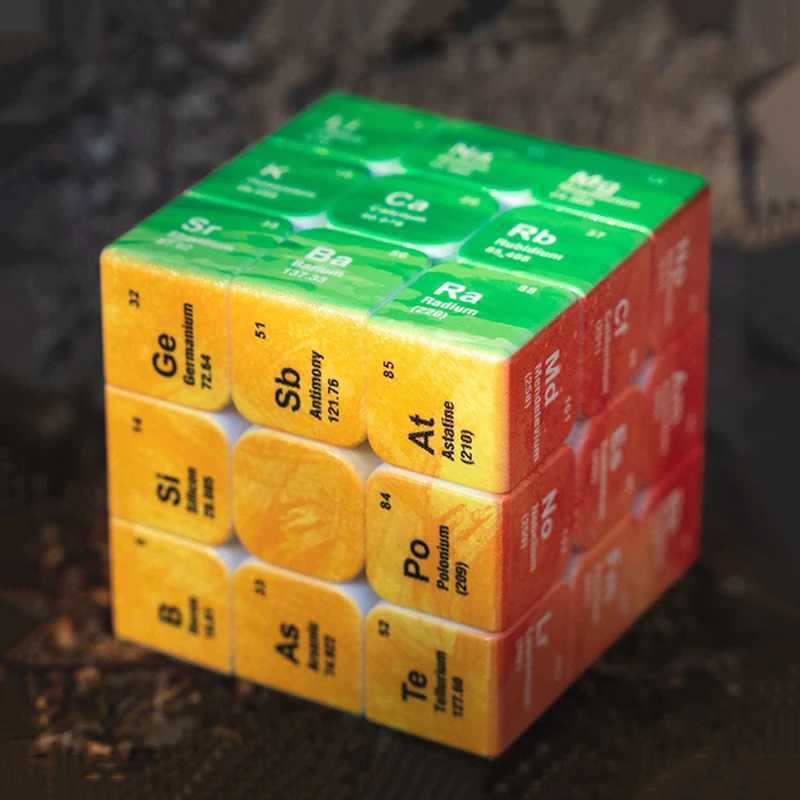 Educational Puzzle Cube 3x3x3 Periodic Table of Elements Chemical Learning Resources Toys For Kids Cubo Mgico Zauberwrfe H260314