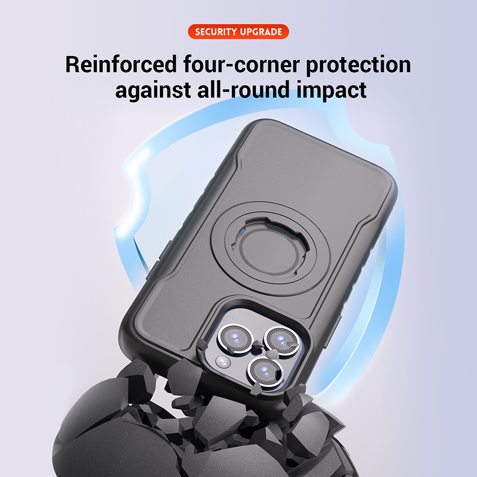 Bike Phone Case for iPhone 14 Pro, Compatible with Quad Lock Mount, Quick-Release Lock for Motorcycle Mount, Slim Shockproof Protective Cover