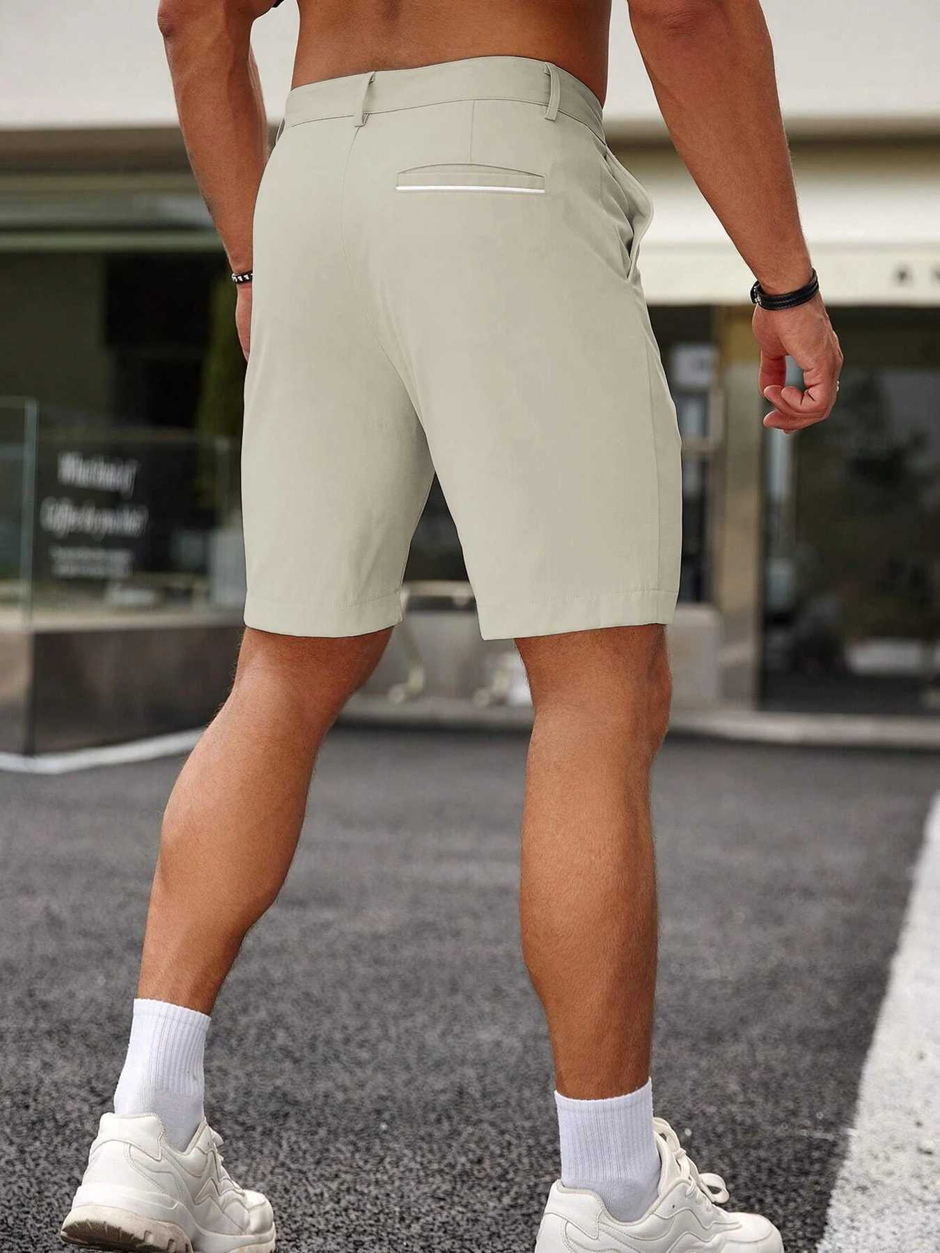 Mens Casual Knee Pants Comfortable Golf Shorts Lightweight Stretch Casual Hiking Pants Summer Business Streetwear M260318