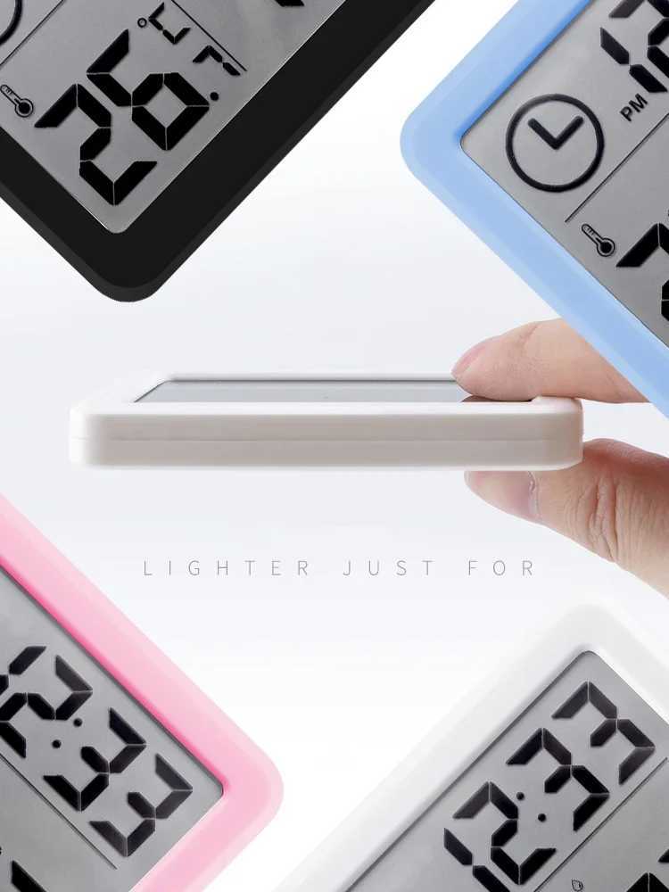 Digital Desk Wall Clock with Temperature Humidity Large Display Battery Operated clock for Home Kitchen Office Desk Decorations D260318