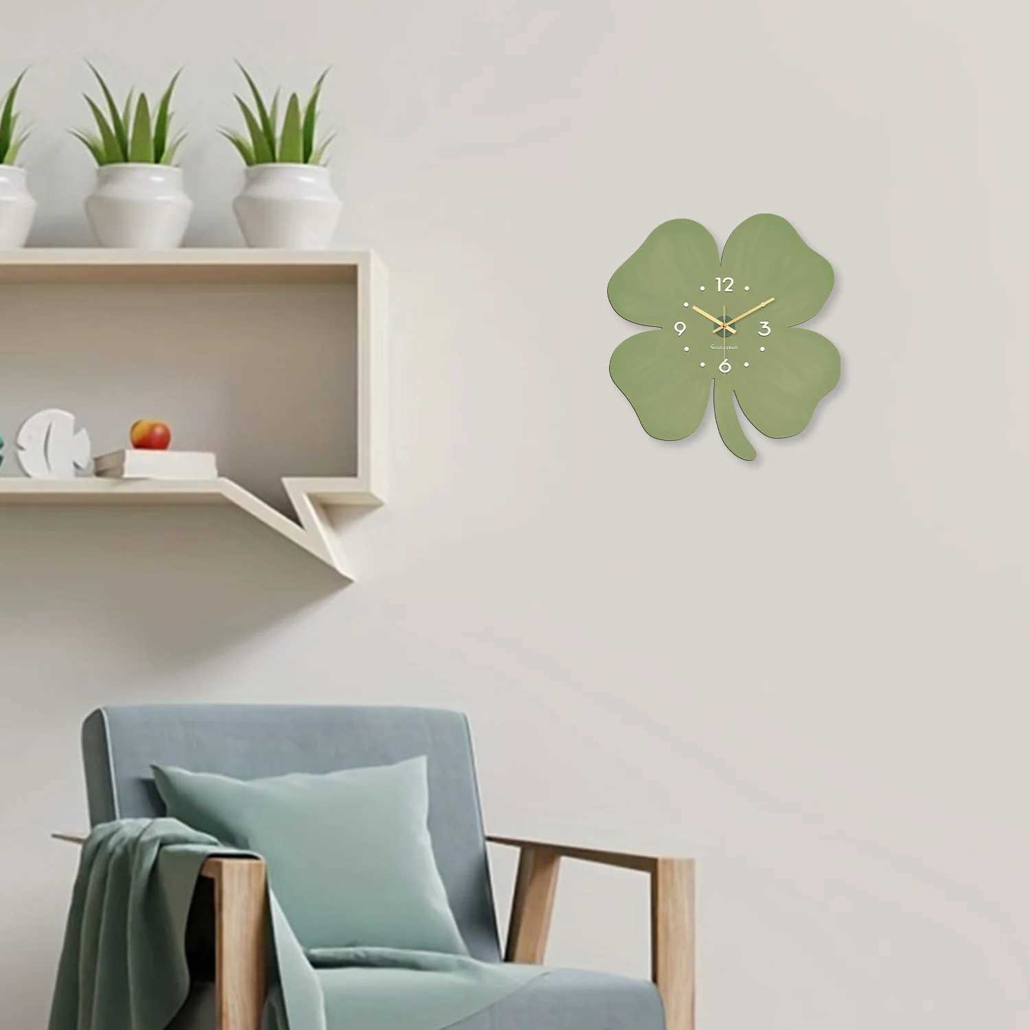 FourLeafC loverC rystalP orcelainW oodenW allC lockL ivingR oomB edroomK itchenH omeD ecorationW allC lockS ilentQ uartzC lockH olidayG ift1 2I nch D2