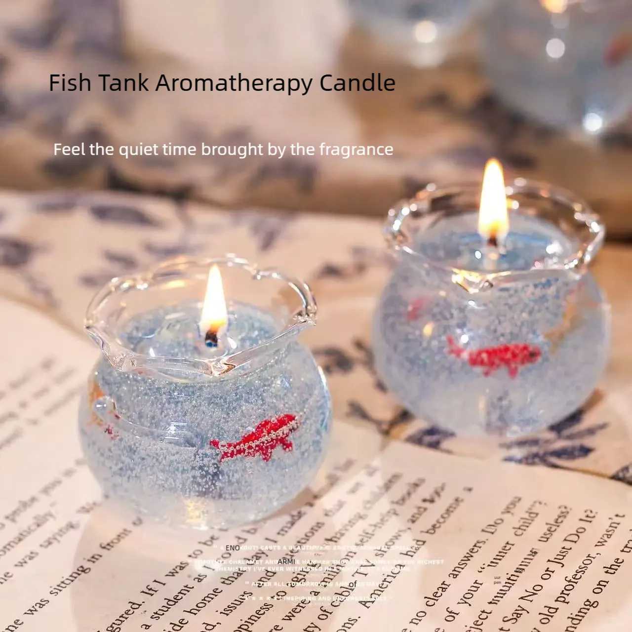 Bubble Fish Tank Goldfish Aromatherapy Candle Cute Room Decoration Props Birthday Gifts Best Friend Gift Christmas Decoration D260318