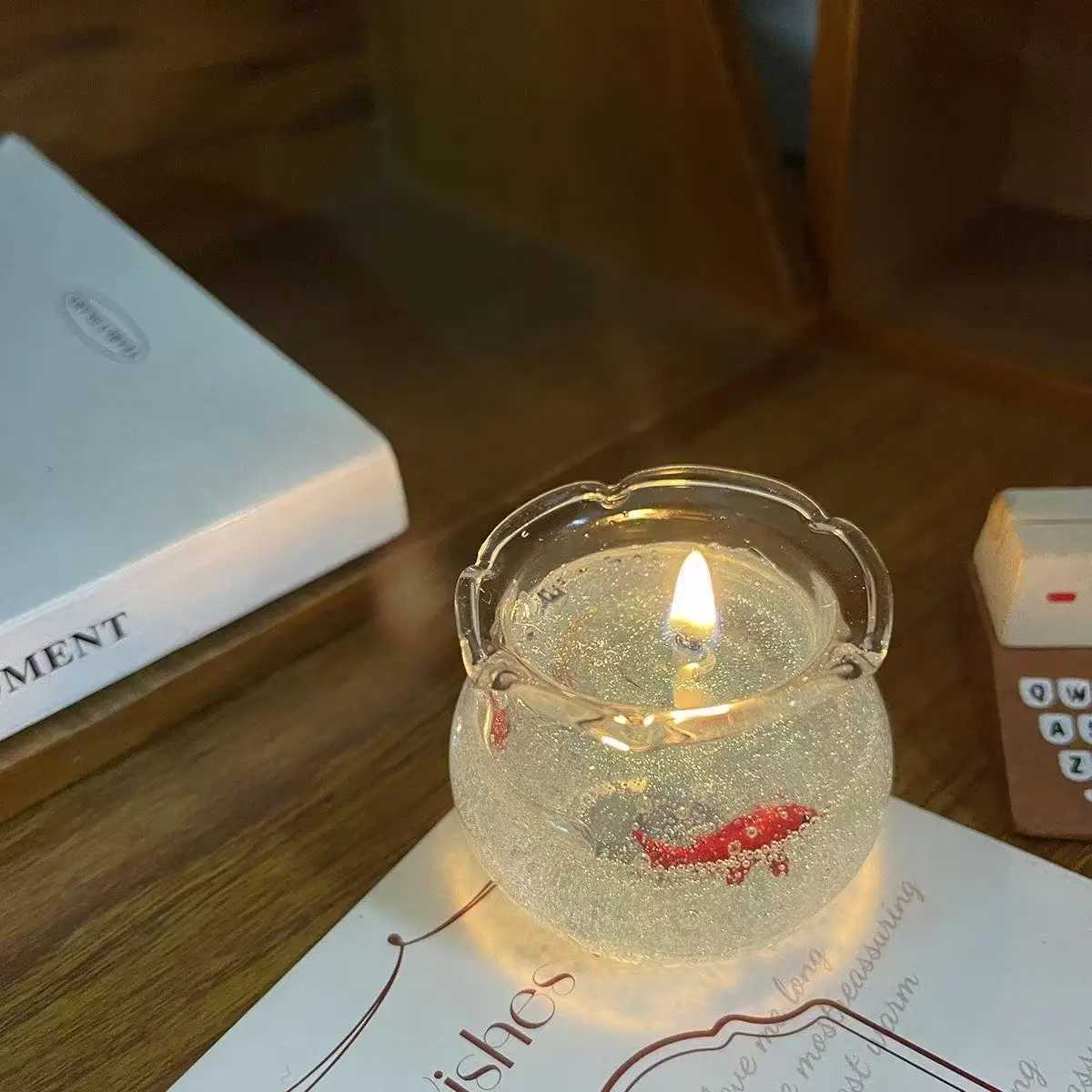 Bubble Fish Tank Goldfish Aromatherapy Candle Cute Room Decoration Props Birthday Gifts Best Friend Gift Christmas Decoration D260318