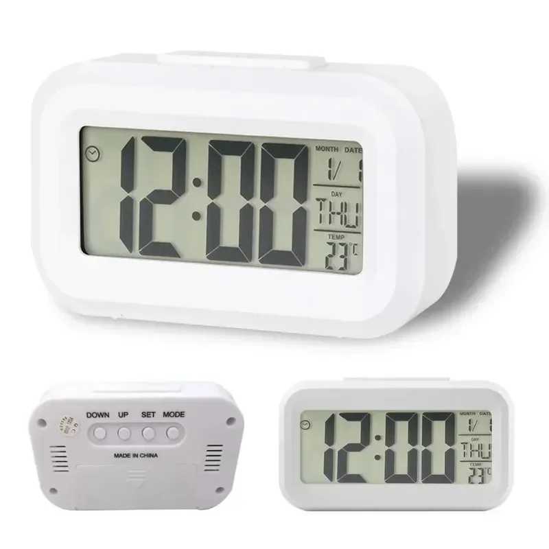 Led Digital Alarm Clock Backlight Data Times Calendar Desktop Multi-function Electronic Bedroom Decoration Desk Decorations Wall D260318