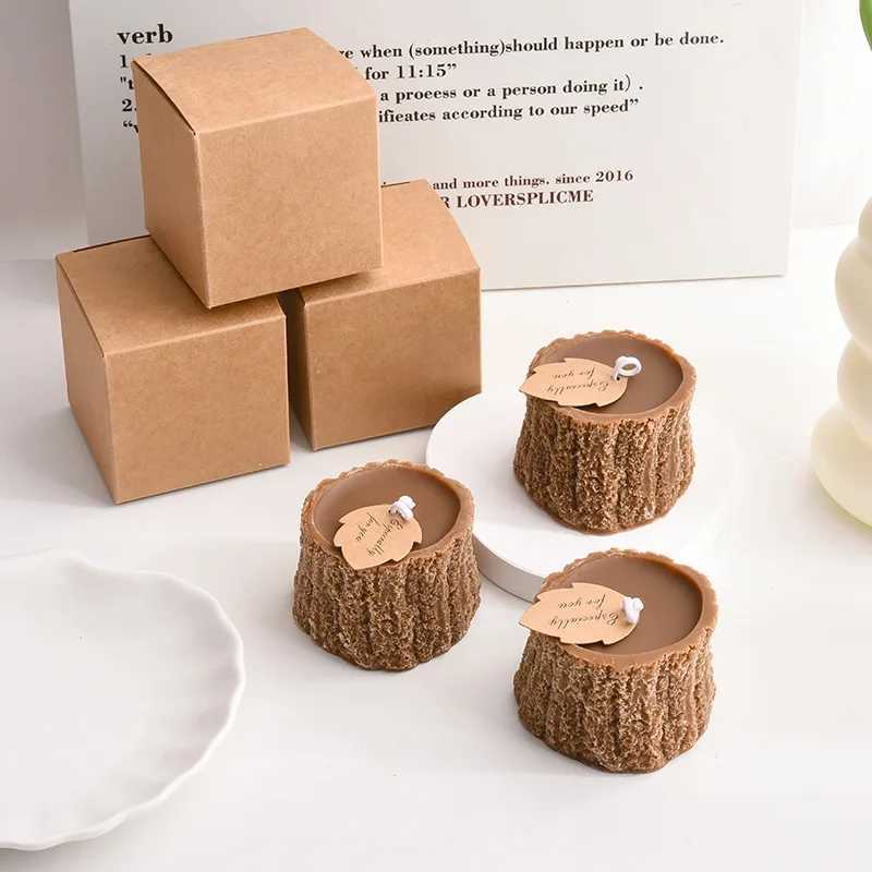 Forest-style Tree Stump Scented Candle Wedding Gift Box Accessories Creative Home Decor Holiday Gift Candle D260318