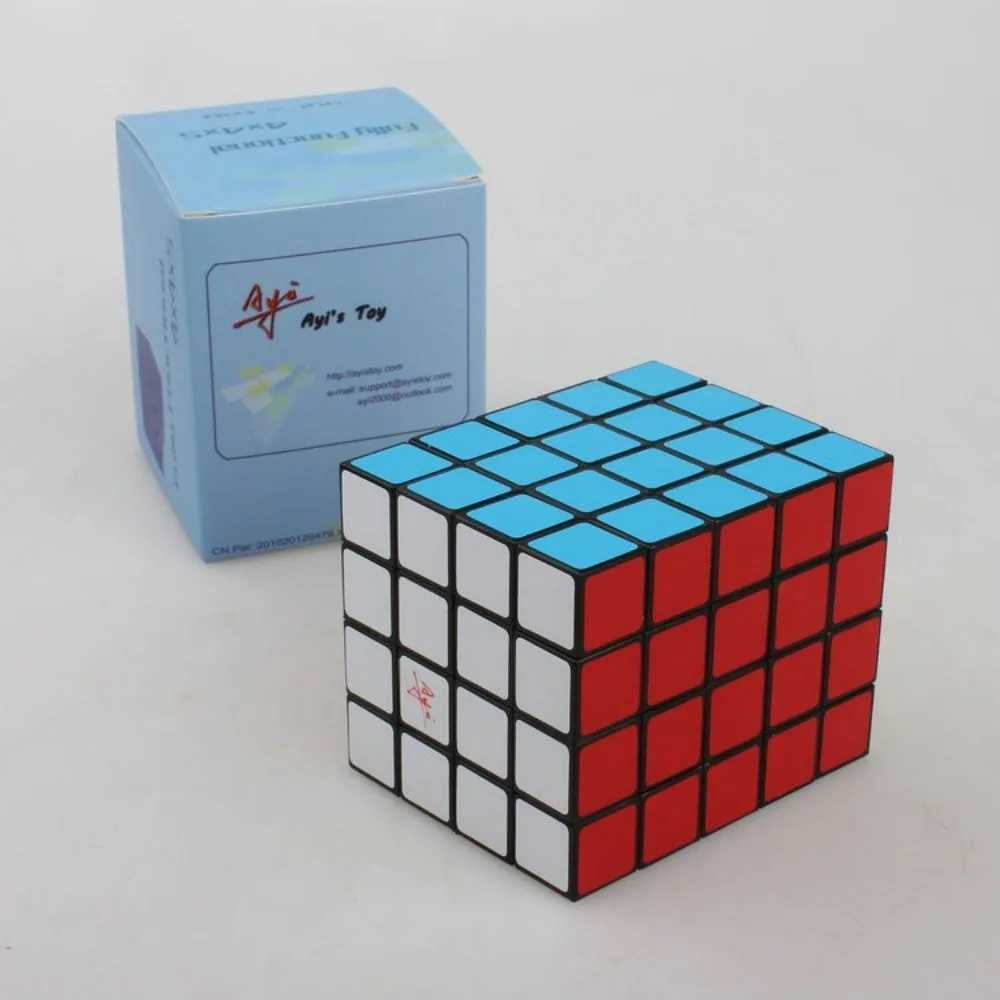 Ayi 4x4x5 Full Function Unequal Cubo Magico 445 Black Professional Magic Cube Puzzle for Collection Educational Toy H260314