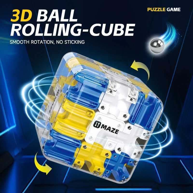 3D Maze Magic Cube Fidgeting Toys Kids Labyrinth Creative Puzzle Intelligence Cube Logical Thinking Anti Stress Educational Toys H260314