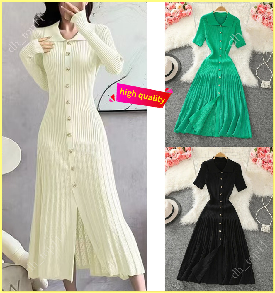 Sandro Dress Designer Sandro Dress Woman Knitted Wool Prom Elegant And FashionableEarly Spring New Womens Vestidos Hem Robe Simple Waist Paris Sexy Lady 2b 59