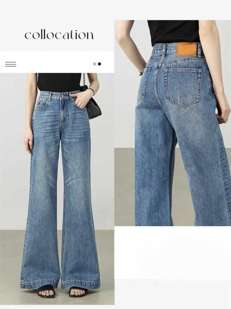 SENTUBILA Womens High Waist Straight Leg Jeans Autumn 2026 Cotton Denim Retro Vintage Slim Fit Trousers Collection W53NE2047T260317