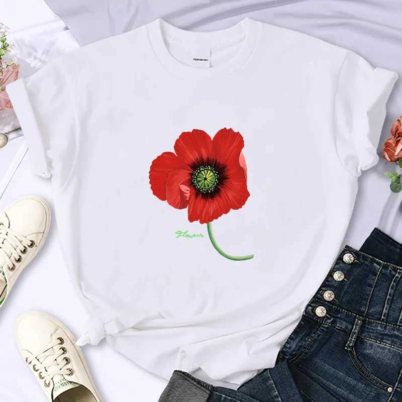 Womens Summer Printing T-shirt Casual Personality Sleeve Harajuku Short Sleeve Casual Clothing Street Tops Aesthetic ClothesT260317