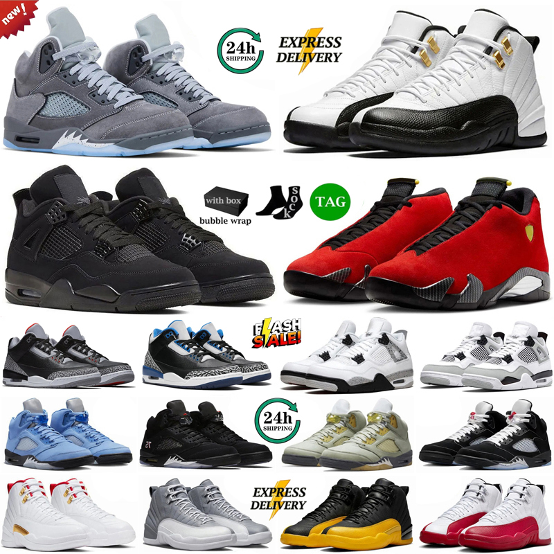 With Box 4s Basketball Shoes 3s 5s 12s Mens Womens Trainers Wolf Grey Sail 4 Military Black Cat Blue White Thunder Bred Lucky Green Designer Sneakers Sports Shoes