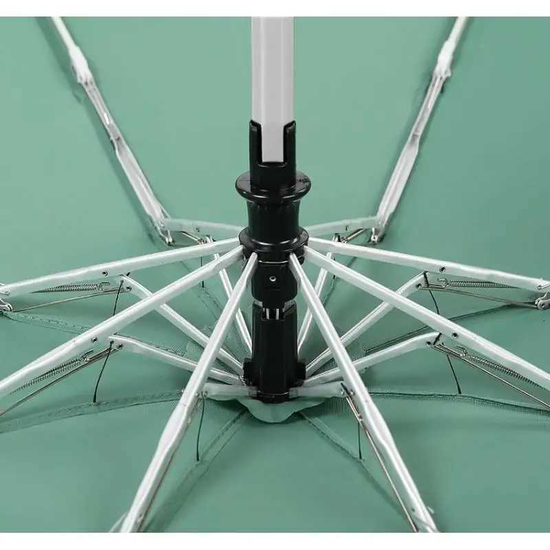 Mini Fully Automatic Umbrella UV Resistant Vinyl Sunshade Umbrella Portable 5 Fold Umbrella Dual-purpose Weather Travel Umbrella H260318 - view 4