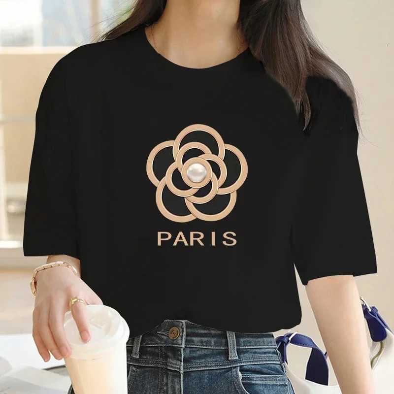 Women Luxury Brand Paris Graphic Print Casual Short Sleeve T-Shirt For Spring Summer basics O-collar Womens ClothingT260317
