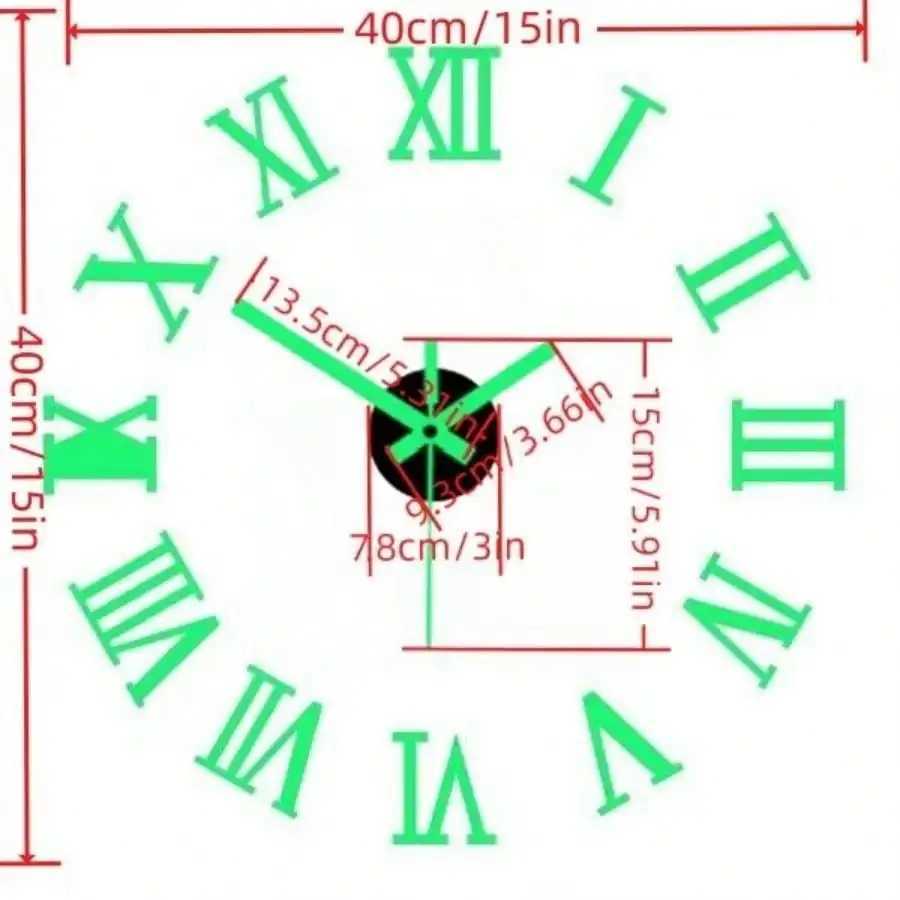 New Modern Design Large Wall Clock 3D DIY Quartz Clocks Fashion Watches Acrylic Mirror Stickers Living Room Home Decor Horloge D260318