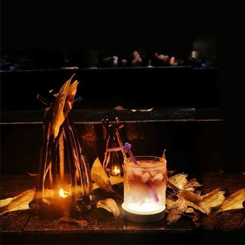 Creative Handmade Tree Branch Night Light Retro Style LED Ambient Desktop Decoration for Bar Counter Home Ornament Lighting H260318