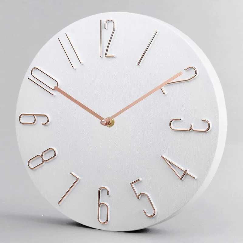 30cm 12inch Wall Clocks Home Living Room Silent Brief Wall Clock Nordic Fashion Wall Watch No Second Hand Simple Quartz Clocks D260318