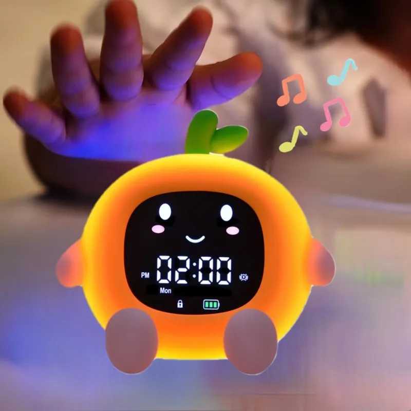 Alarm Clock for Kids 6-IN-1 Fruit-Shape Toddler Sleep Training Clock Cute Touch Night Light for Childrens Bedroom D260318