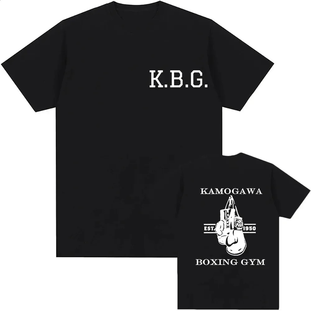 Streetwear Men Hajime No Ippo Printed Pure Cotton Vintage GYM Mens T-Shirt for Men Women Tops Funny Manga Kamagowa Boxing Gym 260318