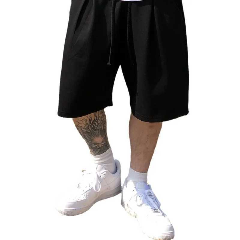 Mens Summer Quick-Dry Loose Workout Shorts Streetwear Hip-Hop Gym Fitness Elastic Waist Casual Short Pants for Running Training M260318