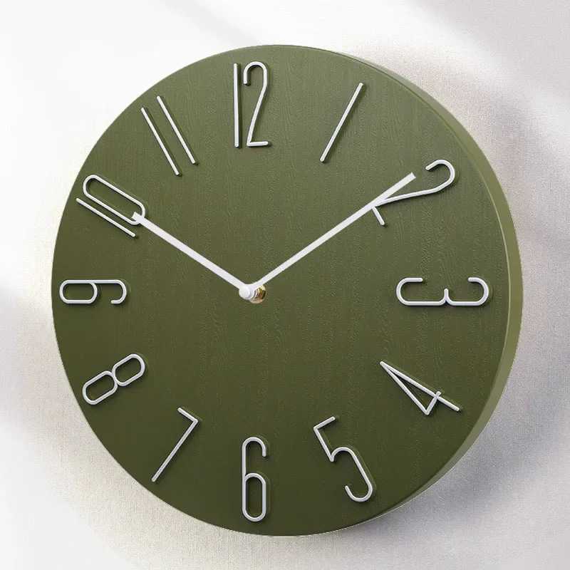 30cm 12inch Wall Clocks Home Living Room Silent Brief Wall Clock Nordic Fashion Wall Watch No Second Hand Simple Quartz Clocks D260318