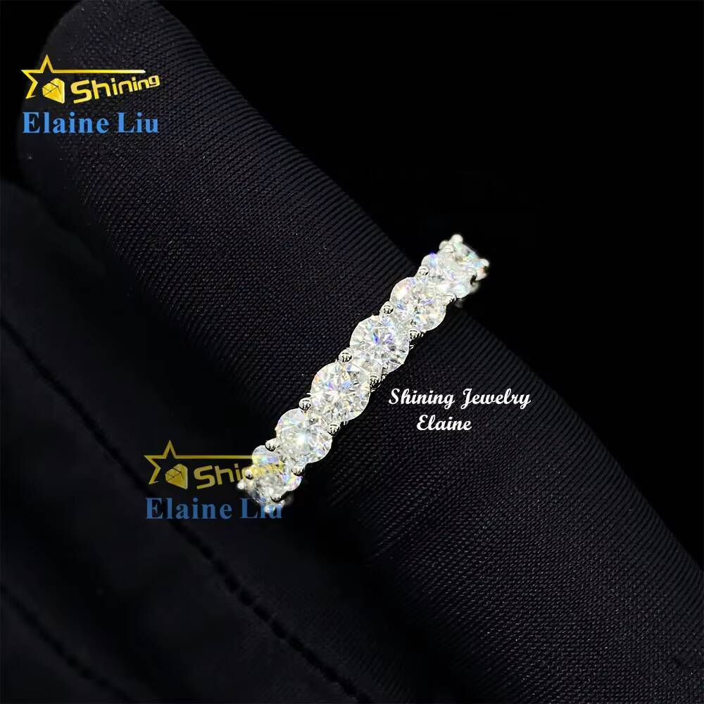 Pass Diamond Tester Hip Hop 925 Sterling Silver Cz Zircon or Vvs Moissanite Iced Out Rings