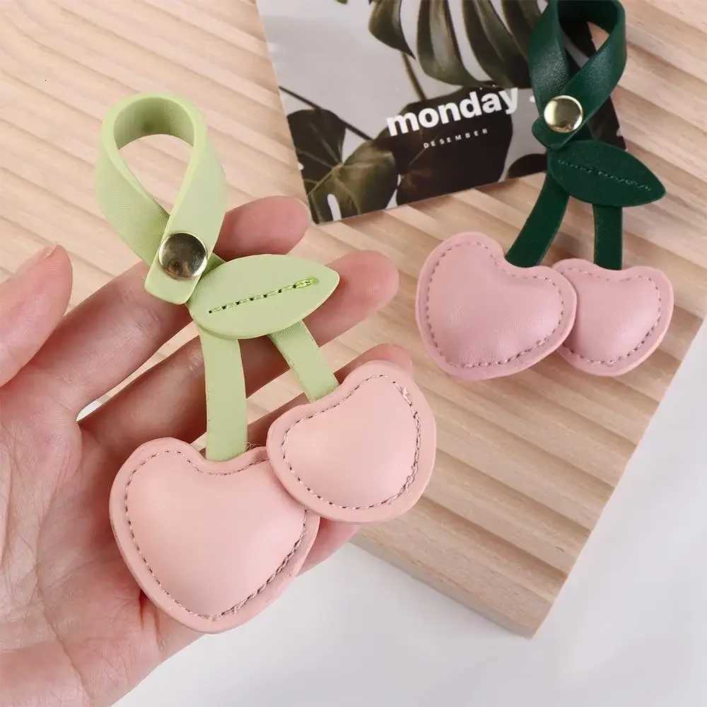 Peach Heart Cherry Key Chain Bag Pendant Decoration Keychain for Women DIY Craft Accessories Car Keyring H260318 - view 4