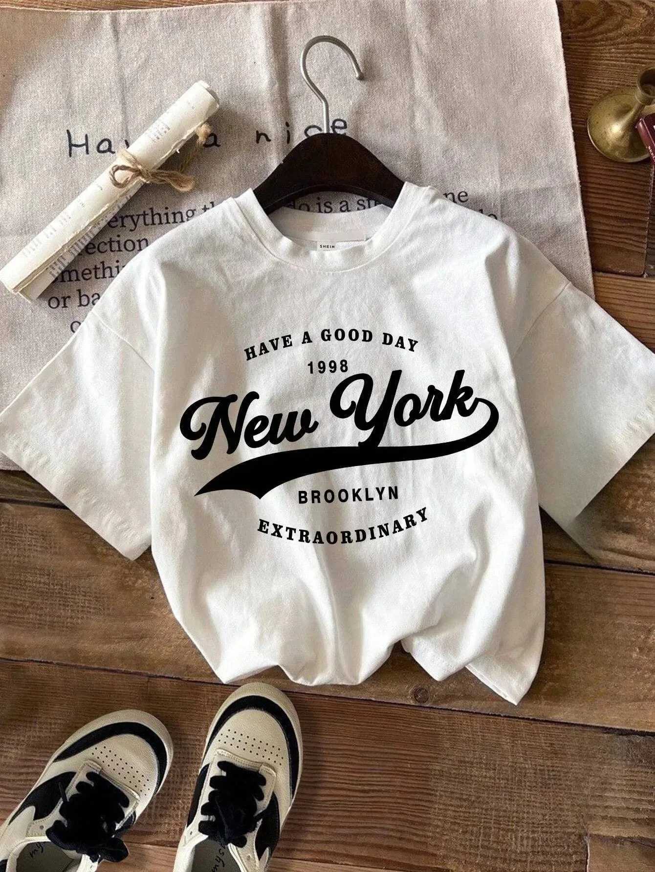 Summer Women California T-Shirt American Vintage O-Neck Tops Tees Fashion Los Angeles Clothing Female Casual Streetwear Y2K TopT260317