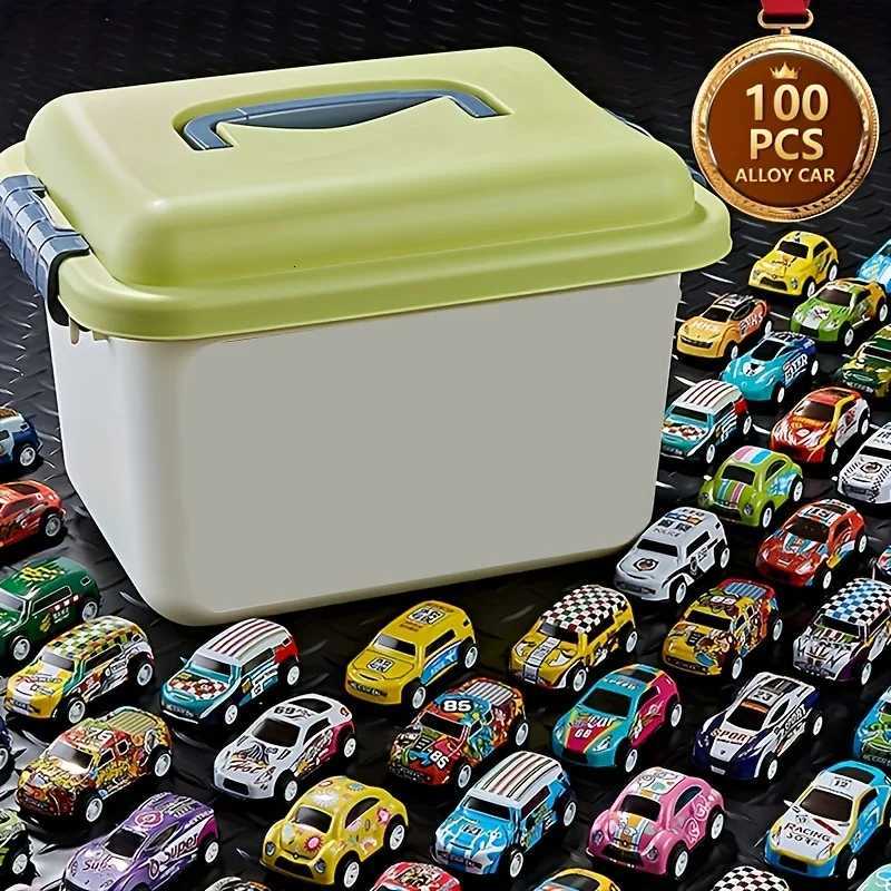 20-100pcs Mini Alloy Racing Vehicles with Storage Box Pull-Back Cars Set Suitable as a Gift for Christmas Birthday Gift Y260316