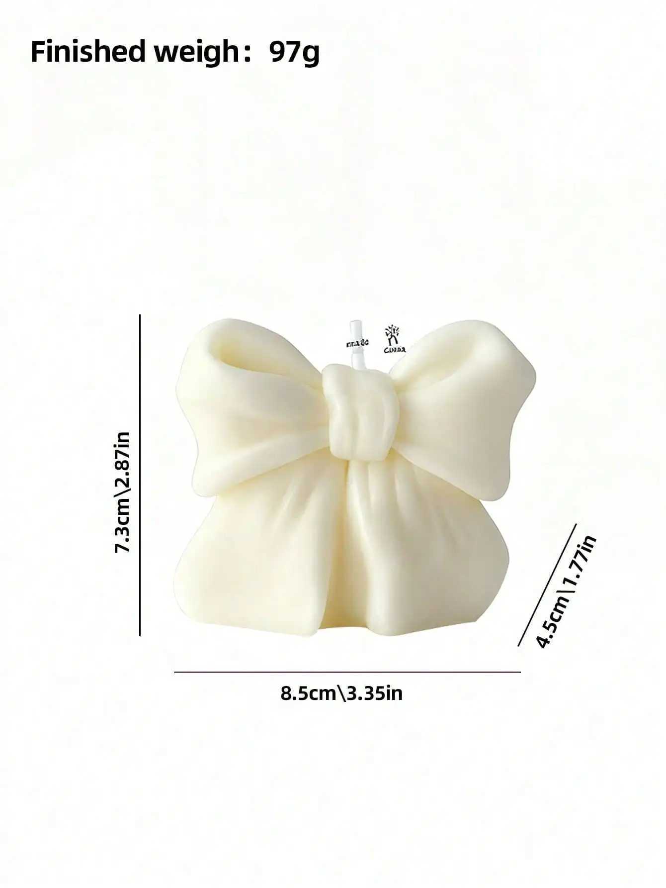 1pc Bow scented Candle 3D Bow Design Long-Lasting Fragrance Suitable For Home Decoration Perfect Valentines Day gifts D260318