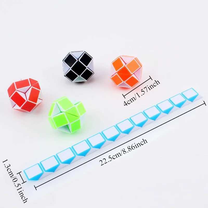 10pcs Variety folding magic cube magic snake ruler childrens birthday party educational toys school rewards H260314