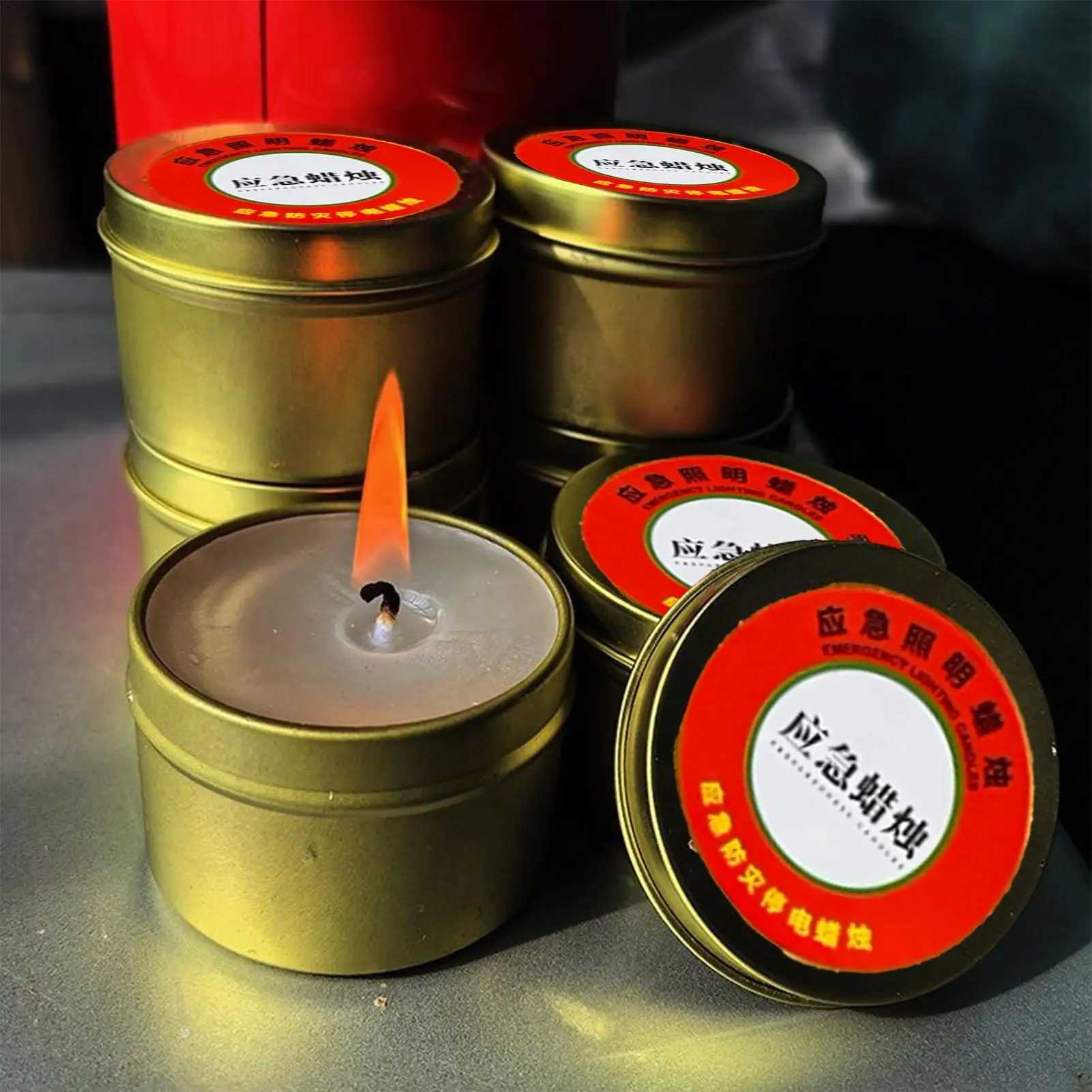 10pc Survival Candles SmokelessOdorless Long-Lasting Emergency Candles For Power Outage Camping Outdoor Home Supplies Windproof D260318