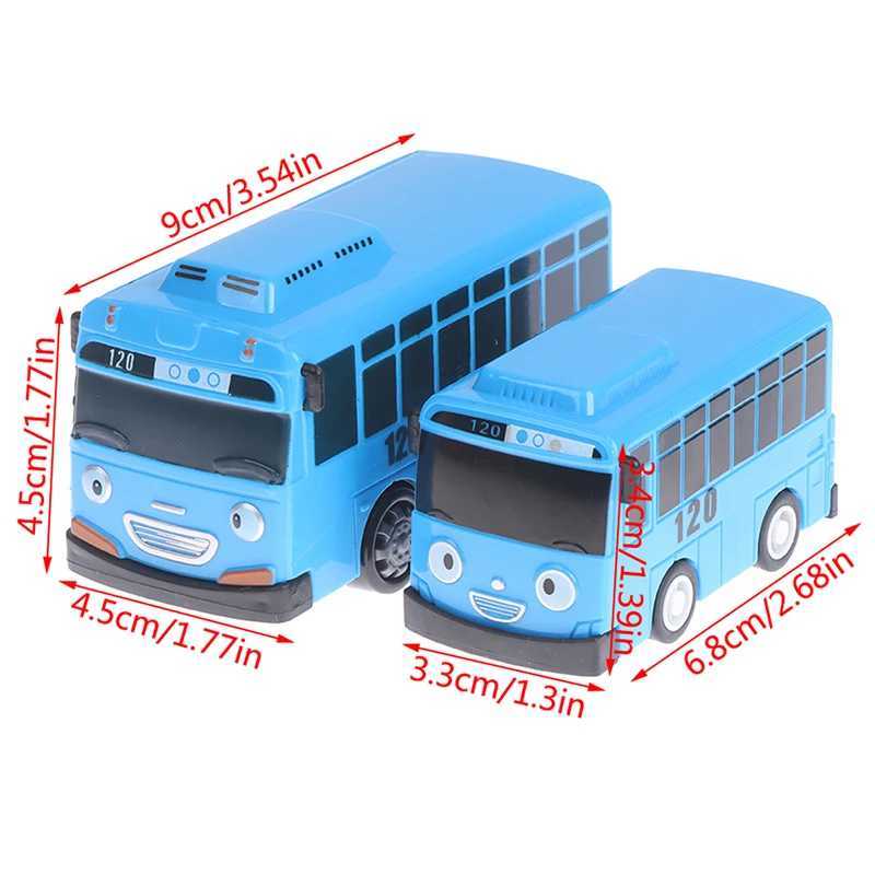 4PCS Tayo The Little Bus Cartoon Pull Back Car Toy Set Kids Educational Gift Y260316