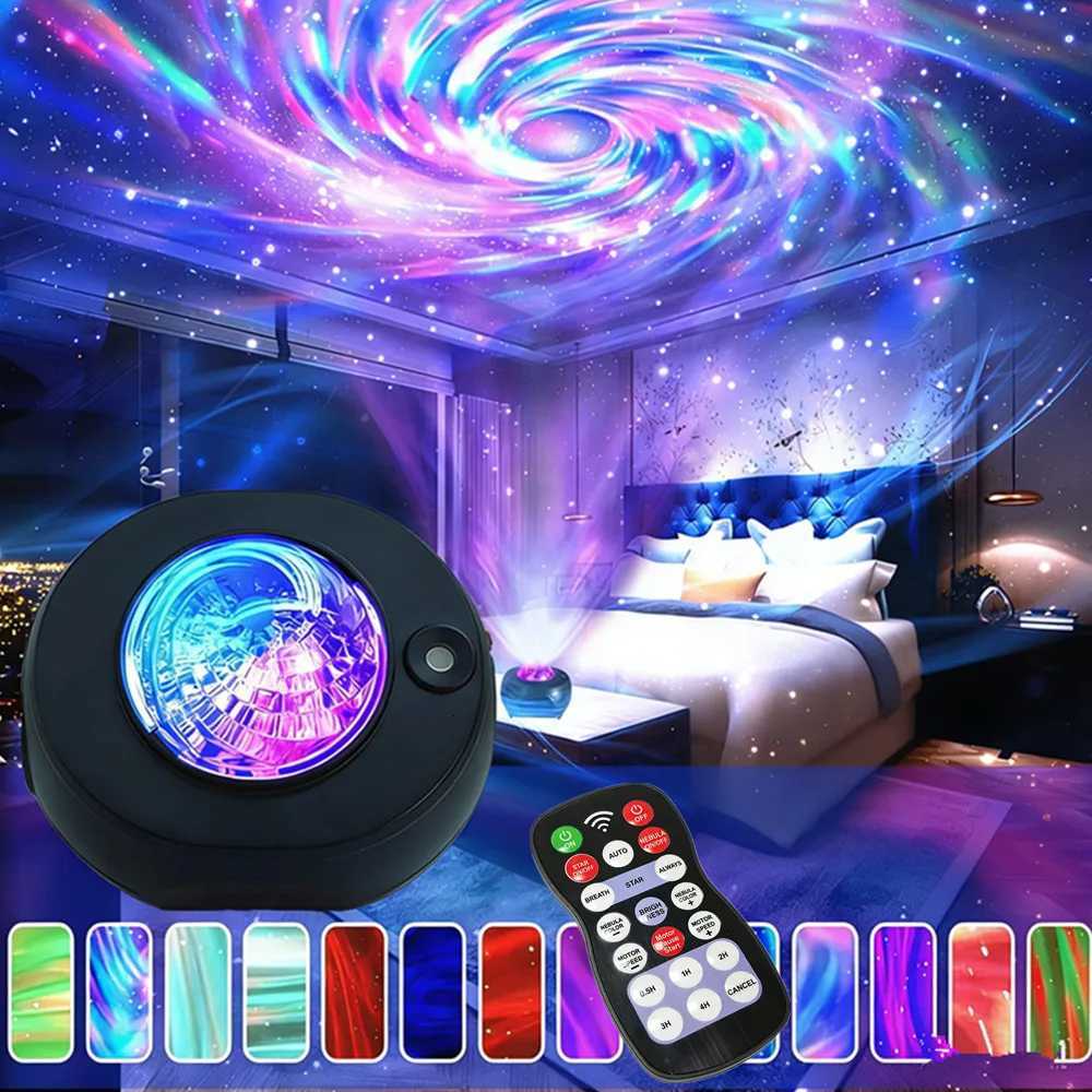 Galaxy projector Northern Lights projection lamp small night light with timer and remote control for bedroom and living room H260318