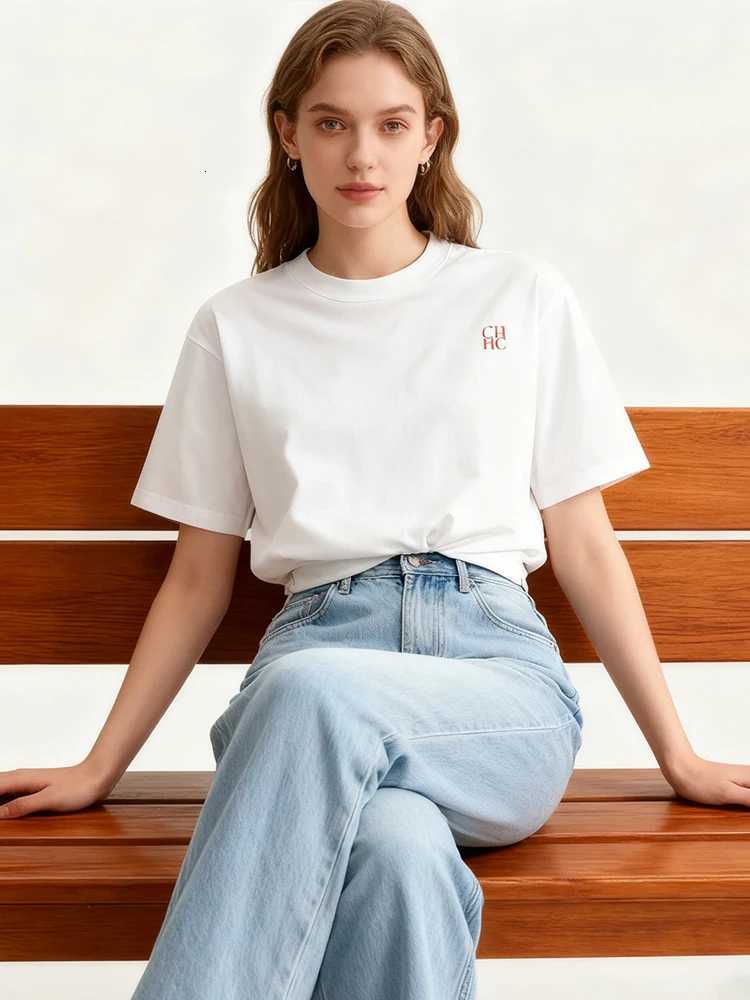 CH Letter Printed Short Sleeved T-shirt High-quality Pure Cotton 2025 New Classic Brand Short Sleeved T-shirt for Men and WomenT260317