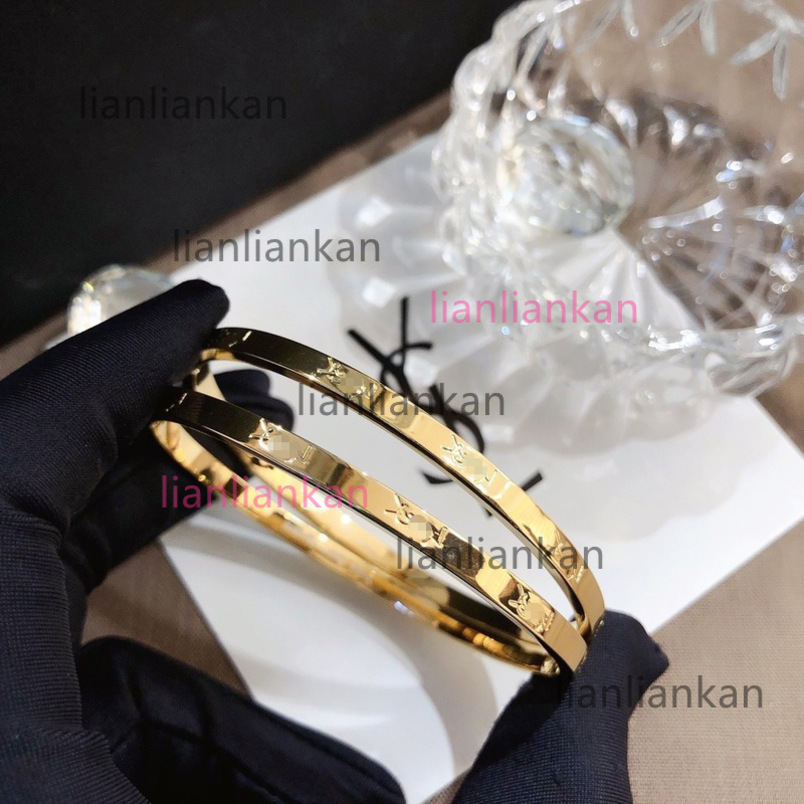 Designer Men's and Women's Luxury Bracelet 18K Gold 925 Silver Fashionable Trendy Titanium Saints Laurents ysl Steel Y Bracelet Jewelry Live Style