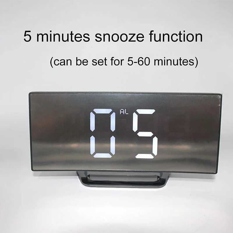 LED Digital Alarm Clock Large Screen Electronic Clock for Bedroom Office Kitchen Living Room Easy to Read Battery Mains Powered D260318