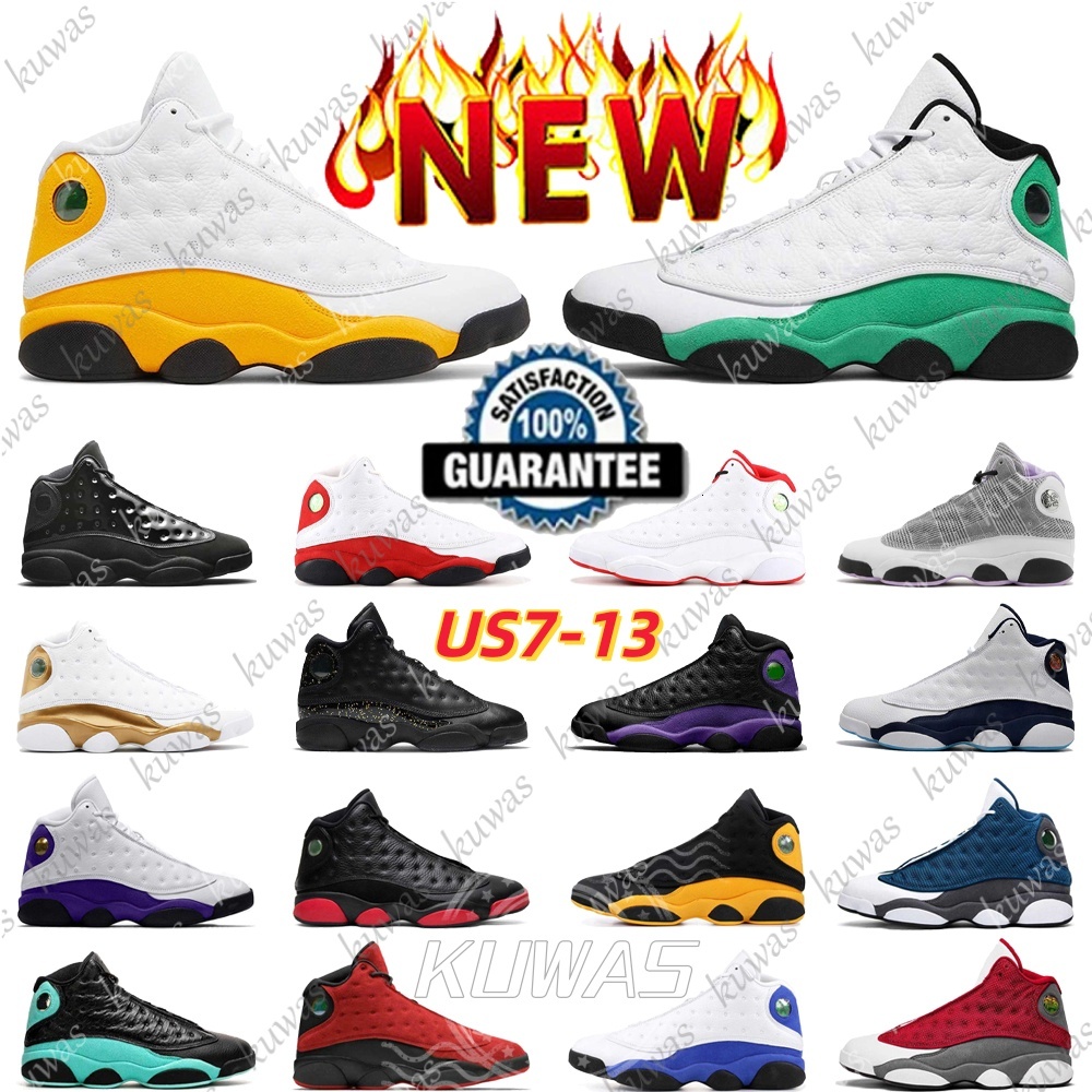 2026 13s Mens Womens Basketball Shoes 13 Mens Luxury Shoes Brave Blue Del Sol Obsidian Flint Court Purple Starfish Black Cat Bred Chicago 36-47 Fjai