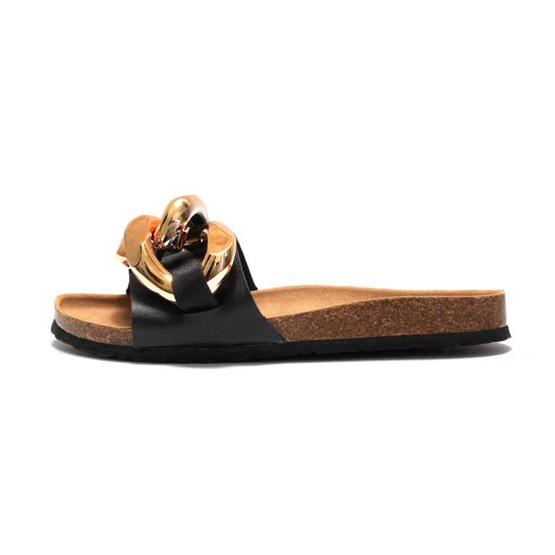 RUIZUSTOCK Summer New Casual Fashion Designer Slippers Metal Ring Breathable Travel Beach Shoes Sandals for Women