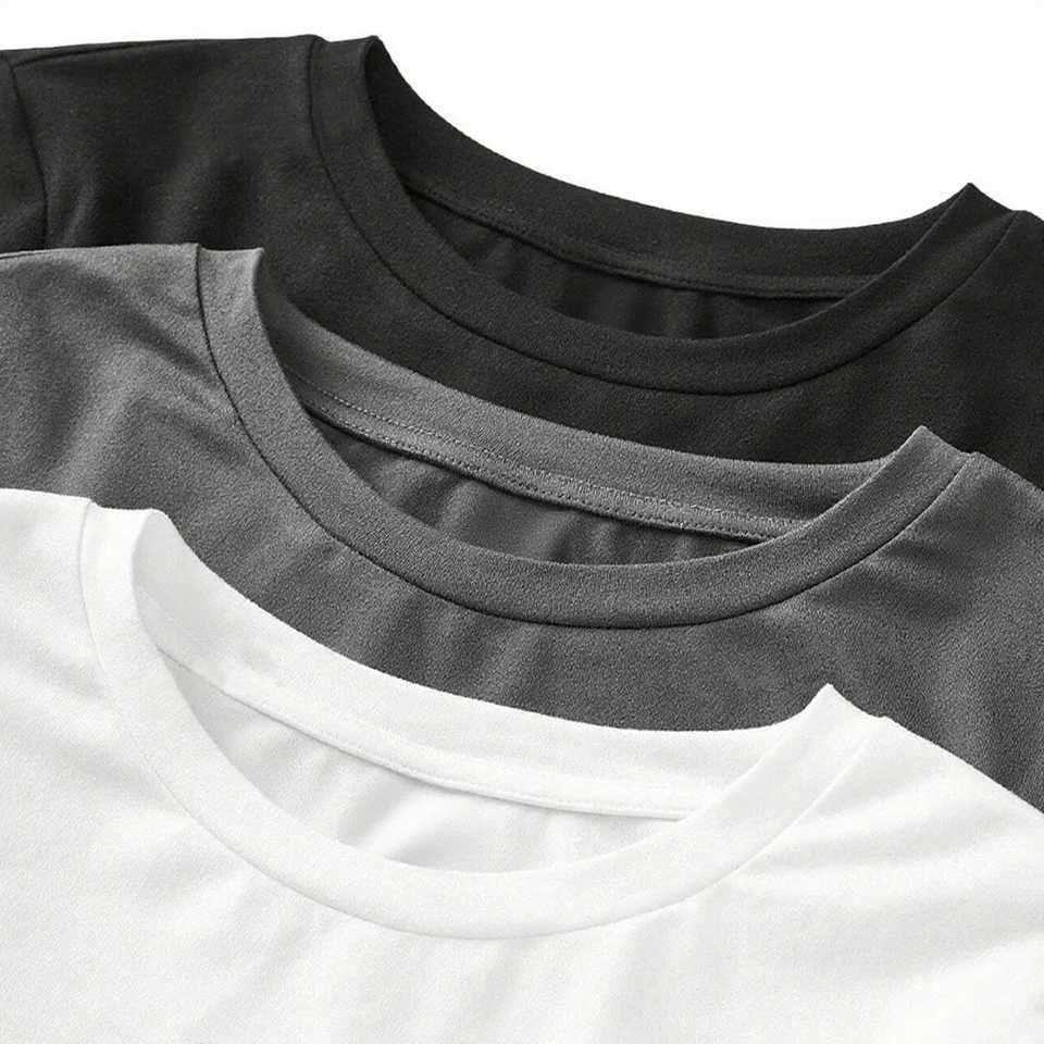 Womens solid-color long-sleeved T-shirt - Polyester knitted fabric round neck regular fit fall-winter styleT260317