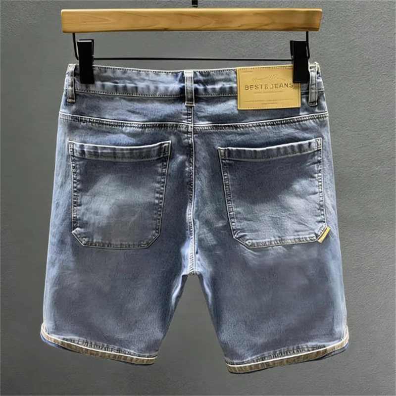 2026 Retro Mens Denim Shorts Summer Distressed Ripped Jeans Casual Lightweight Stretch Shorts Fashion Five Point Pants M260318